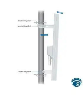 AM-5AC21-60 Antena sectorial 5 GHz 21 dBi 60° para estación base PtMP exterior, 2x2 MIMO dual-linear y bracket RocketairMAX