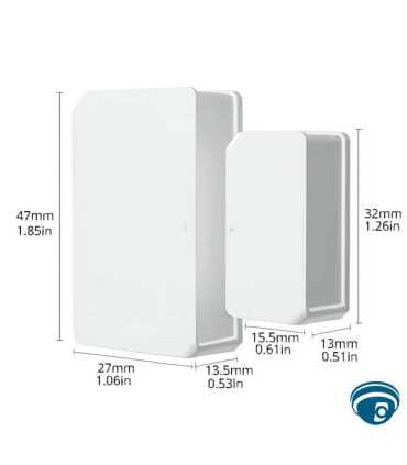 SNZB-04 Sensor Zigbee puerta-ventana inalámbrico con historial 3 meses, aviso batería baja y control por voz estado en app