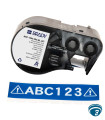 M4C-1000-595-BL Cartucho de etiqueta continua vinilo adhesivo acrílico permanente 1" blanco-azul impresión para M4 y M5