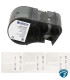 M5-01-425-FT Etiquetas tipo bandera en T polipropileno mate negro-blanco con ribbon para impresoras Brady M5