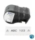 M5C-1500-595-WT-BK Cartucho 25 ft etiquetas vinilo exterior 1.5" negro-blanco adhesivo con cinta de impresión para M5