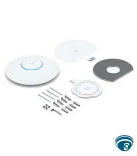 U6+ Punto de acceso Wi-Fi 6 compacto UniFi, doble banda 2x2 MU-MIMO, 300+ clientes, puerto Gigabit y alimentación PoE, interior