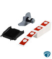 M7-168-593-RD Etiqueta de panel realzado poliéster B-593 1.9"x1.2" roja, requiere ribbon, compatible con impresoras Brady M7