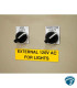 M7-168-593-WT Etiqueta de panel realzado poliéster B-593 1.9" x 1.2" color blanco para patch panels y botoneras, Brady M6/M7