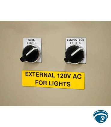 M7-168-593-WT Etiqueta de panel realzado poliéster B-593 1.9" x 1.2" color blanco para patch panels y botoneras, Brady M6/M7