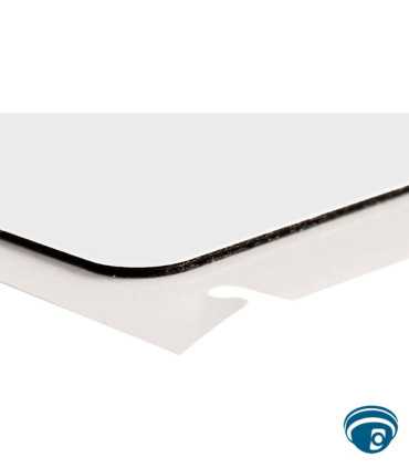 M7-168-593-WT Etiqueta de panel realzado poliéster B-593 1.9" x 1.2" color blanco para patch panels y botoneras, Brady M6/M7