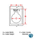 M7-168-593-WT Etiqueta de panel realzado poliéster B-593 1.9" x 1.2" color blanco para patch panels y botoneras, Brady M6/M7