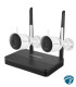 NKS424WBH kit WiFi NVS 4 canales con 2 cámaras bala 4MP, H.265, audio bidireccional e IR/luz blanca hasta 30 m