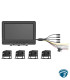 AE-VD2501A-A Kit Sistema de monitoreo 4 cámaras 1080P para vehículo, LCD 7", grabación TF hasta 512G modos multicanal