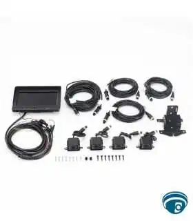 AE-VD2501A-A Kit Sistema de monitoreo 4 cámaras 1080P para vehículo, LCD 7", grabación TF hasta 512G modos multicanal