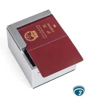 IDE500 Escáner de pasaportes y DPI, lector MRZ/OCR-B, PDF417 y QR, captura color+IR y UV opcional, USB 2.0 alimentado