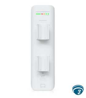 NSM5 CPE airMAX 5 GHz exterior con antena integrada 14.6–16.1 dBi, 2x 10/100, PoE pasivo 24V y montaje a poste