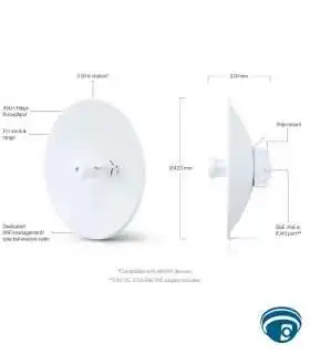 PBE-5AC-Gen2 CPE 5 GHz airMAX ac con antena 25 dBi, canales hasta 80 MHz, administración Wi-Fi y 1 puerto GbE