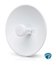 PBE-M2-400 CPE inalámbrico 2.4 GHz para enlace punto a punto, plato 400 mm 18 dBi, puerto 10/100 y alimentación PoE pasivo