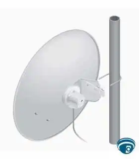 PBE-M2-400 CPE inalámbrico 2.4 GHz para enlace punto a punto, plato 400 mm 18 dBi, puerto 10/100 y alimentación PoE pasivo