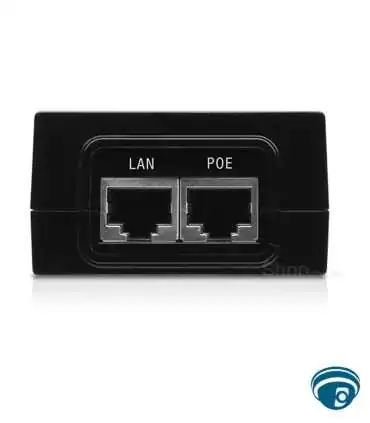 POE-24-12W adaptador PoE 24V DC 12W con salida 0.5A, entrada 100–240V, reset button y protección contra sobretensiones para red