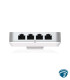 U6-IW Punto de acceso WiFi 6 In-Wall con uplink gigabit, 4 puertos LAN y PoE out, 4x4 MU-MIMO 5 GHz, montaje en pared