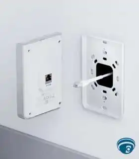 U6-IW Punto de acceso WiFi 6 In-Wall con uplink gigabit, 4 puertos LAN y PoE out, 4x4 MU-MIMO 5 GHz, montaje en pared