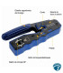 GJB-288-T1 Herramienta Crimpadora RJ45 pass-through 8P8C con cortador y pelador para Cat6A/Cat6/Cat5e/Cat5, 26-23 AWG