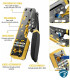 6088V2 Herramienta crimpadora, Ponchadora RJ45 pass-through 3 en 1 para redes, pela/corta/crimpa CAT6 CAT5e, 8P8C 6P6C 6P4C