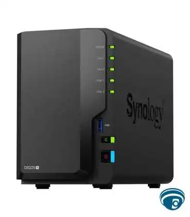 DS225+ NAS Synology DiskStation de 2 bahías 3.5" SATA con 2.5GbE, Intel Celeron y almacenamiento privado sin discos duros