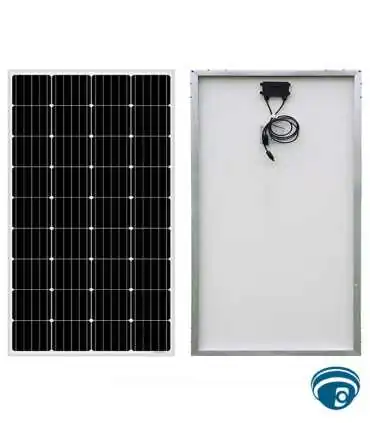 PANELSOLAR-110W Panel solar monocristalino 110W, 21.6V, tamaño 1020x670mm, fusible serie 10 A y tolerancia de 0 a +5% nominal