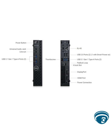 4K5T2A00 Computadora Micro reacondicionada OptiPlex 5070, Intel Corei5-9500T, SSD 256GB, 8GB DDR4, WiFi, Bluetooth, Win11Pro