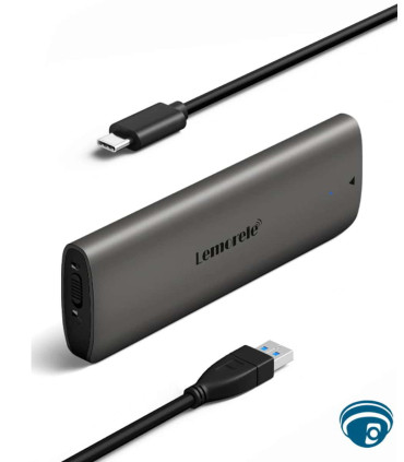 SD1L Adaptador externo SSD NVMe M.2, USB 3.1, Gen 2 de 10Gbps para discos PCIe M Key y B&M hasta 2 TB UASP, TRIM, SMART