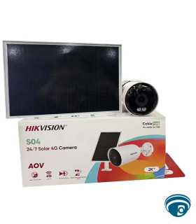 DS-2CFS04/4G Cámara de seguridad solar 4G 4MP exterior con panel 8 W, audio bidireccional para exterior