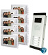 V70C-520-8 sistema de videoportero cableado para apartamento 8 unidades con monitor LCD 7 pulgadas