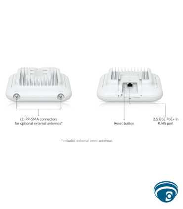 U7-Outdoor access point WiFi 7 exterior IPX6 con cobertura 465 m², PoE+ y uplink 2.5 GbE