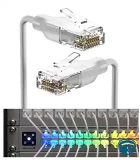 UACC-Cable-Patch-EL-0.3M-W cable patch Ethernet 0.3 m blanco con RJ45 translúcido y soporte 10G