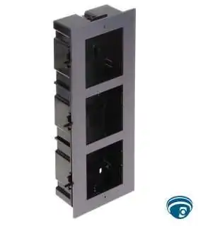 DS-KD-ACF3 marco empotrado para videoportero IP modular de 3 módulos con caja plástica estación de puerta