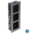 DS-KD-ACF3 marco empotrado para videoportero IP modular de 3 módulos con caja plástica estación de puerta