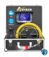 7D1 cámara de inspección para drenajes y tuberías, cabezal IP68, DVR, monitor 7", LED, cable de 30m, batería Li-ion, portátil