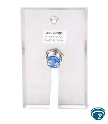 APBRVC Botón de salida tipo hongo verde para control de acceso, uso rudo, contacto NO/COM, acero inoxidable, 500,000 ciclos