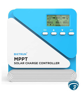 GM-D5024-new Controlador de carga solar MPPT 50A, para baterías 12V/24V, potencia 600W/1200W, fuera de red, App Bluetooth/WiFi