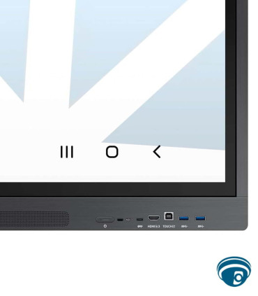 LH86WAFPLGCX Pantalla interactiva 4K de 86", Wi-Fi 6, Android 15, cámara de 48MP, USB-C de 65W, cámara integrada y Google EDLA