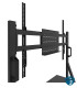 FL50-525BL1 Soporte móvil para pantalla táctil de 55" a 86", soporta hasta 167.55lb, ruedas bloqueables, bandeja multimedia