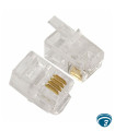 RJ9 4P4C Conector modular telefónico de 4 posiciones y 4 contactos para auriculares, teléfonos compatibles y señales de voz