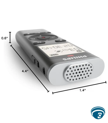 DVT1170 Grabadora de voz digital VoiceTracer con 8 GB, micrófono 360°, WAV, activación por voz, USB-C, batería hasta 70 horas
