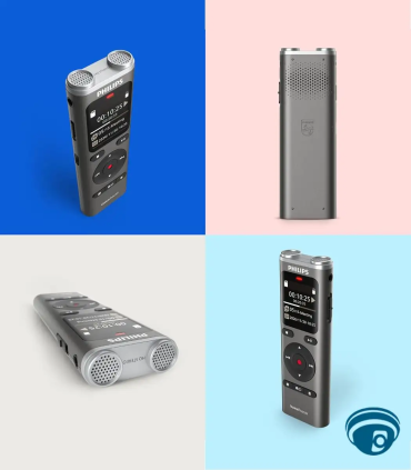 DVT2075 Grabadora de voz digital VoiceTracer, 8GB, micrófonos estéreo, MP3, PCM WAV, pantalla color, batería recargable 35 horas