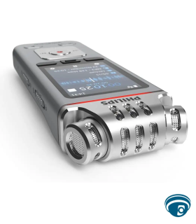 DVT4115 Grabadora de voz digital VoiceTracer, 8GB, tres micrófonos, MP3, PCM WAV, pantalla color y USB-C, batería recargable