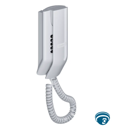 TDMI 300 Blanco Teléfono intercomunicador para condominios con teclado, RJ11, tecla de apertura de puerta, montaje en caja 4x2