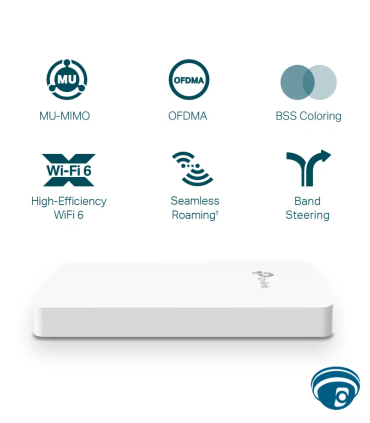 EAP615-Wall access point WiFi 6 AX1800 de pared, doble banda, 1775Mbps, PoE 802.3af/at y 4 puertos Gigabit, gestión Omada