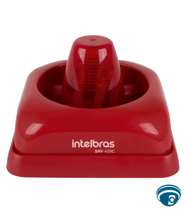 SAV 420C Sirena audiovisual para alarma de incendio,12 a 28Vdc, 90 dB/m, 6 LEDs rojos, protección IP20 y montaje a 2 cables