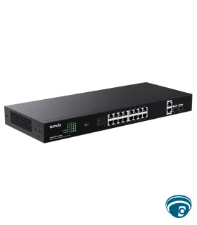 TEG1120P-16-150W Switch PoE Gigabit 16 puertos PoE+ 135 W con 2 uplink RJ45, 2 SFP, no administrable, modo Extend 250 metros