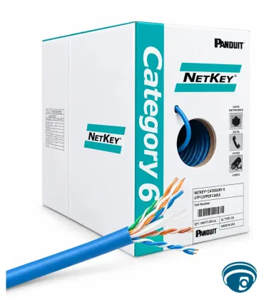NUC6C04BU-FE Cable de red UTP Cat 6, 24 AWG, 4 pares, 305 m, azul, cobre sólido, Panduit NetKey, CM para redes