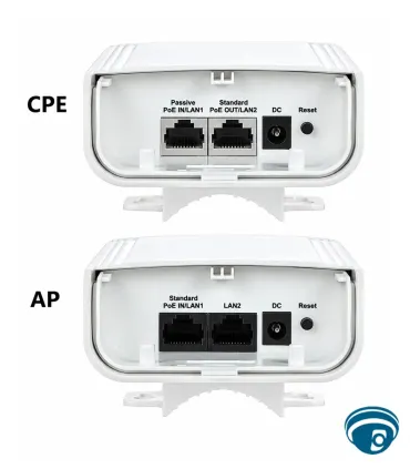 DS-3WF3000-EI-5AC/P Kit Puente inalámbrico de largo alcance para transmisión de datos y video HD, 2×2 MIMO,hasta 3 km, 867 Mbps