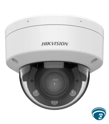 DS-2CD1743G3-LIZU Cámara domo IP 4MP, lente motorizado 2.8-12 mm, micrófono, luz híbrida, protección IP67/IK10, PoE 802.3af
